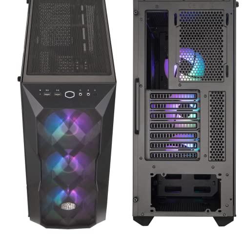 Cooler Master Cooler Master MasterBox TD500 Mesh Airflow ATX Mid-Tower with Polygonal Mesh Front Panel, Crystalline Tempered Glass, E-ATX up to 10.5", Three 120mm ARGB Lighting Fans