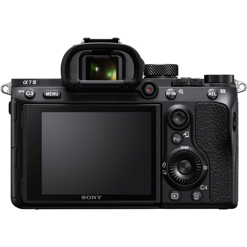 Sony Sony a7III 24.2MP Full Frame Mirrorless Interchangeable Lens Camera | Official USA Partner Model | Body ILCE-7M3 Bundle with 64GB Memory + Flash & Accessories Kit