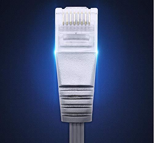 Sunigo 5 Meters Cat6 10Gbps Retractable Ethernet Cables Flat LAN Network Cable Extender Flat Ethernet Cord 16.5 ft 5m (5 Meter, Balck)