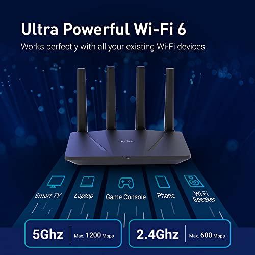 GL.iNet GL.iNet GL-AX1800(Flint) WiFi 6 Router -Dual Band Gigabit Wireless Internet Router | 5 x 1G Ethernet Ports | Up to 120 Devices | OpenVpn&WireGuard