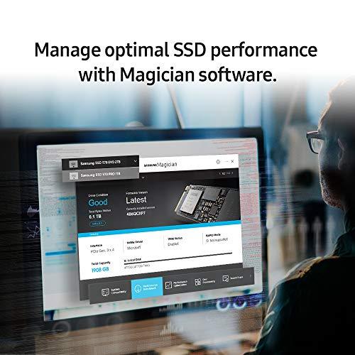 SAMSUNG SAMSUNG 970 PRO SSD 1TB - M.2 NVMe Interface Internal Solid State Drive with V-NAND Technology (MZ-V7P1T0BW) Black/Red