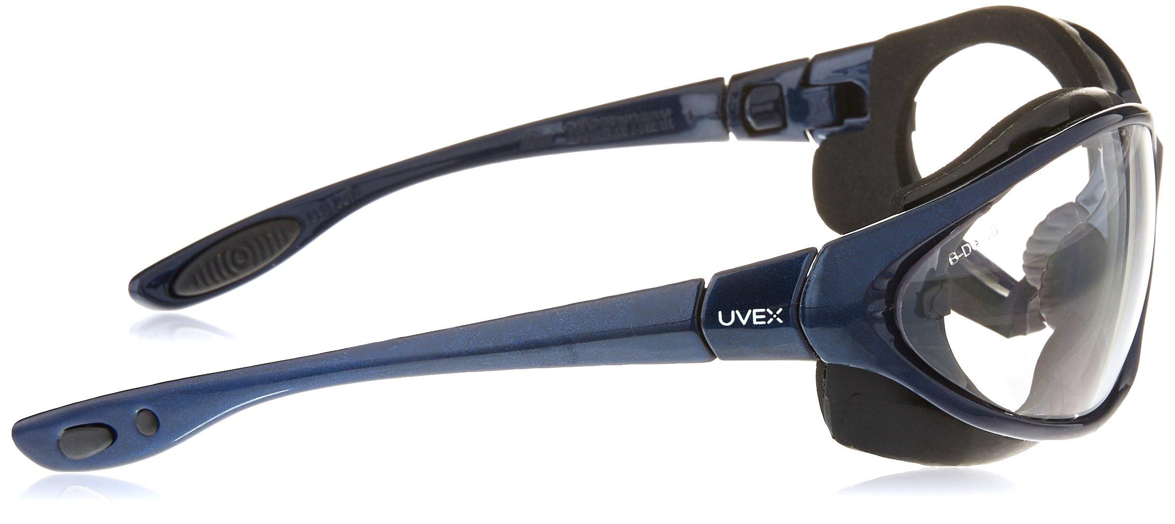 Honeywell Ademco Uvex Honeywell Home Uvex Seismic Metallic Blue Safety Glasses With Clear Anti-Fog Lens (S0620X)