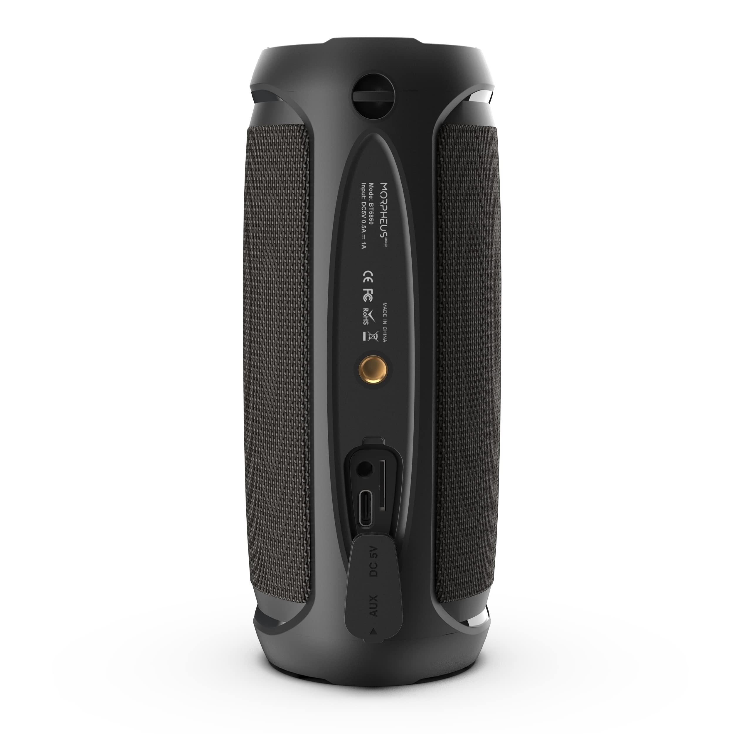 Morpheus 360 Morpheus 360 Bluetooth Speakers, Built-in Microphone, 12W Loud, Deep Bass, Outdoor Speakers Bluetooth, 10 Hour Play Time, 360 Surround Sound, IPX6 Water Resistant - BT5850BLK