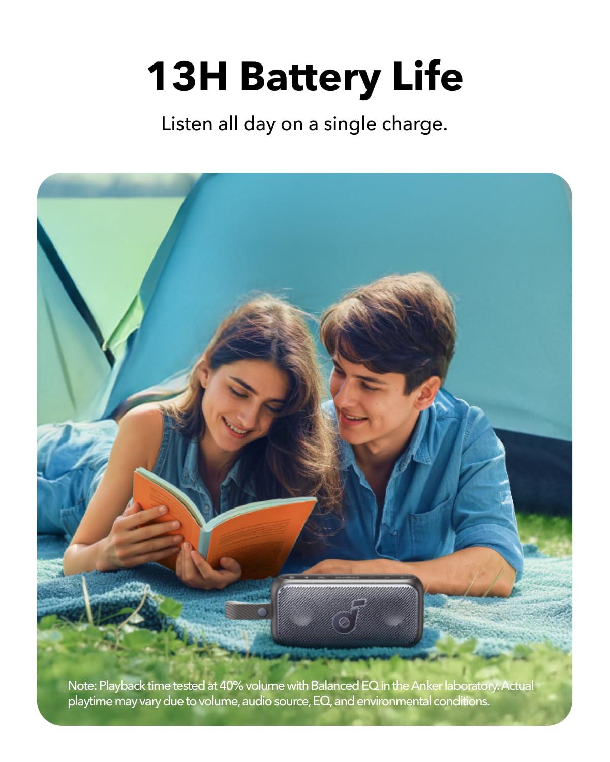 Soundcore Soundcore Motion 300 by Anker, Bluetooth Speaker, Wireless Hi-Res Portable Speaker, IPX7 Waterproof, BassUp, Bluetooth 5.3, 30W Stereo Sound, 13H Playtime for Home, Shower, Outdoor, and Travel