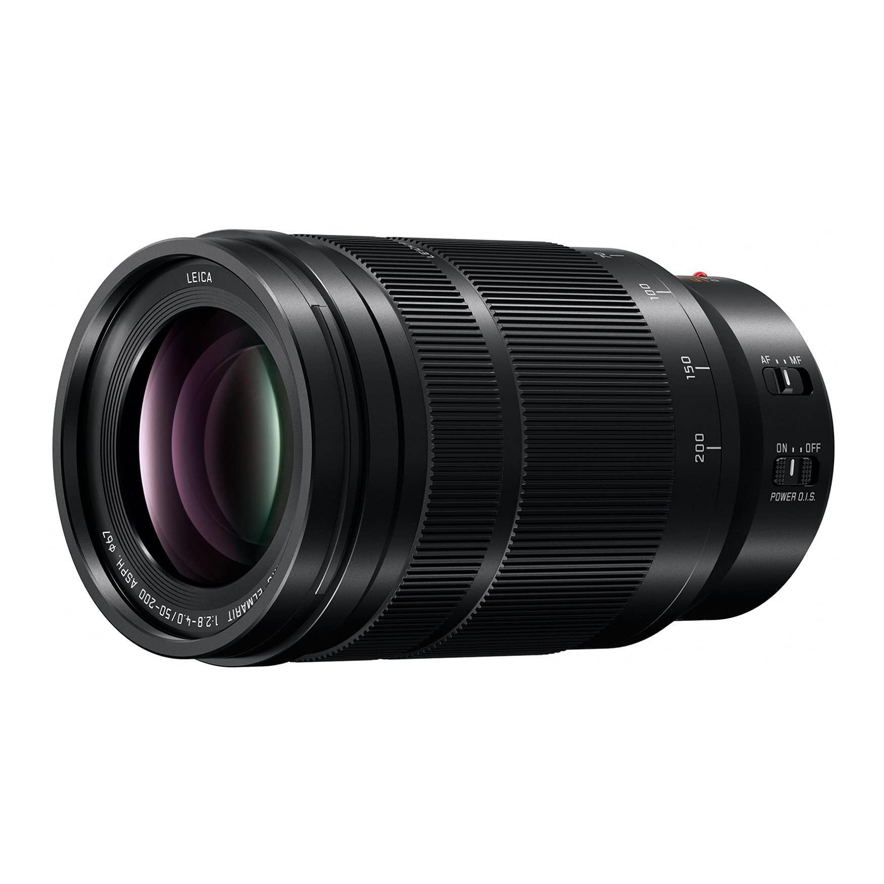 Panasonic Panasonic LUMIX Professional 50-200mm Camera Lens, G Leica DG Vario-ELMARIT, F2.8-4.0 ASPH, Dual I.S. 2.0 with Power O.I.S, Mirrorless Micro Four Thirds, H-ES50200 (Black)