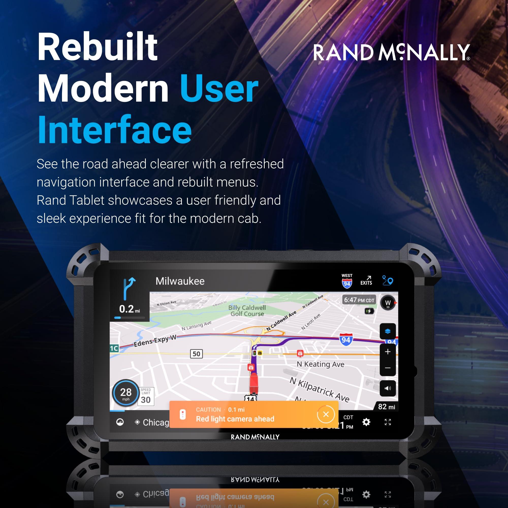 Rand McNally Rand McNally RANDTAB6 6-inch GPS Truck Navigator with Industry's Best Custom Trucking Routes, Rand Navigation 2.0 with 2025 Maps