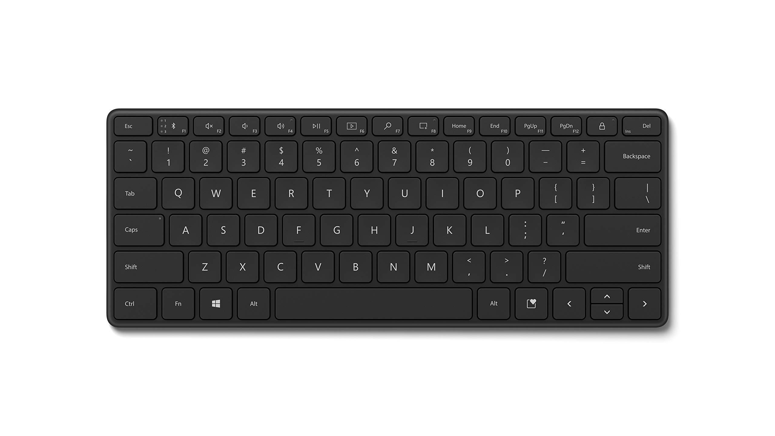 Microsoft Microsoft Designer Compact Keyboard - Matte Black. Standalone Wireless Bluetooth Keyboard. Compatible with Bluetooth Enabled PCs/Mac