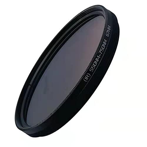 JTSF Adjustable Infrared Filter IR Lens Pass Infra-Red 550nm to 750nm 49 52 58 67 77mm for SLR DSLR Camera Lens (Caliber : 55mm, Color : Fader IR 550-750NM)