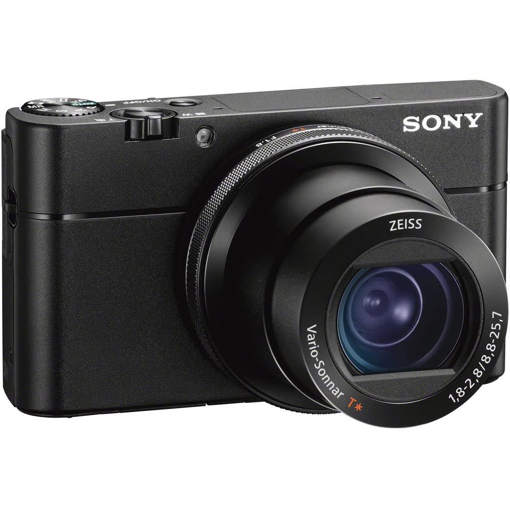 Sony Sony Cyber-Shot DSC-RX100 VA Digital Camera (DSC-RX100M5A/B) + Case + 64GB Card + NP-BX1 Battery + Card Reader + Corel Photo Software + Charger + Flex Tripod + Memory Wallet + More (Renewed)