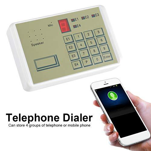 GLOGLOW Telephone Dialer, Wired Telephone Voice Auto dialer Burglar Security Wired Home Security System with Phone Dialer House Office Alarm System