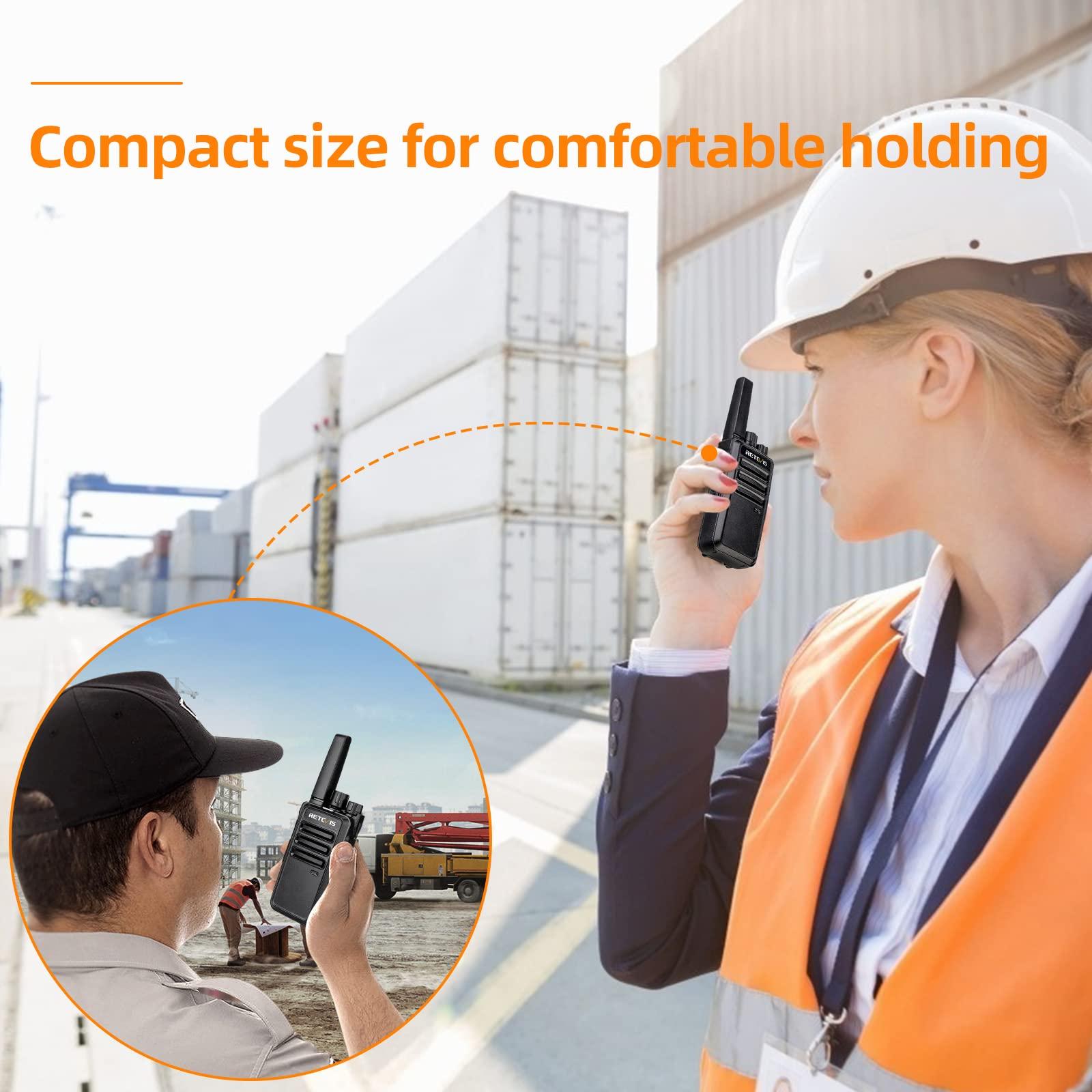 Retevis Retevis RT68 Walkie Talkie(2 Pack) with Earpiece(2 Pack),Rechargeable,Portable FRS Two-Way Radio,Heavy Duty Long Range,USB Charging Base,License Free,RT22 Acoustic Tube Walkie Talkie Earpiece with Mic