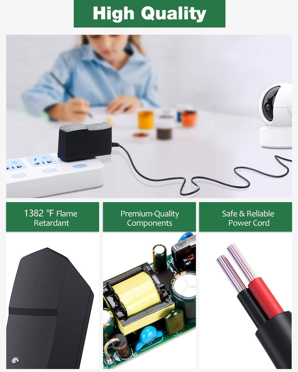 JOVNO 5V 1A DC Power Supply, AC to DC 5Volt 1Amp 0.8A 0.5A 450mA Power Adapter Cord with 5.5x2.5mm Barrel Tip