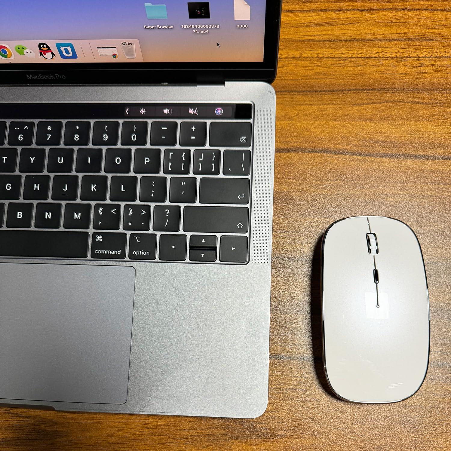 Harfoowo Bluetooth Mouse for iPad pro iPad Air Mac MacBook Pro MacBook Air MacBook Laptop Chromebook Win8/10/11 HP DELL PC