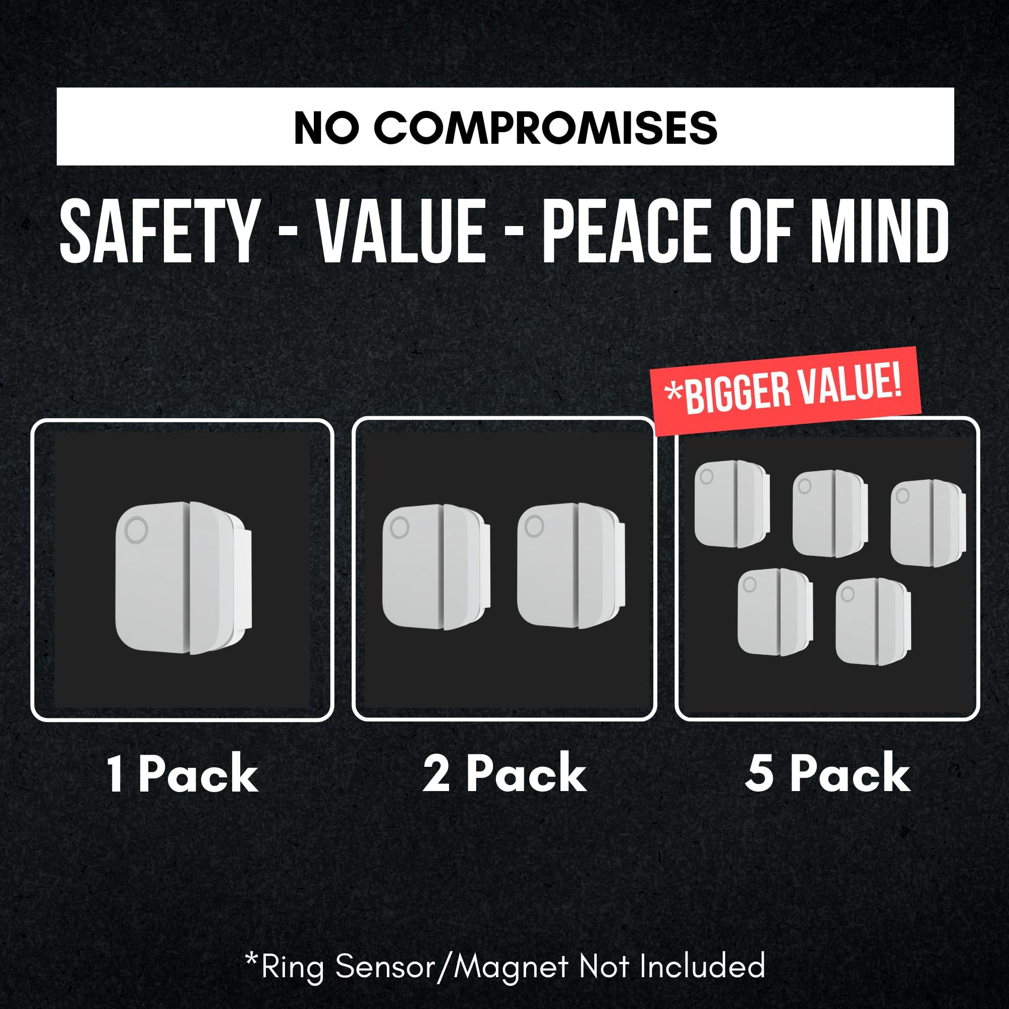 Security Sensor Spacers 2 Pack Sensor Riser for Ring Alarm Contact Sensor Entry Alarm System Self-Adhesive DIY Window & Door Security System Accessories (1-inch)