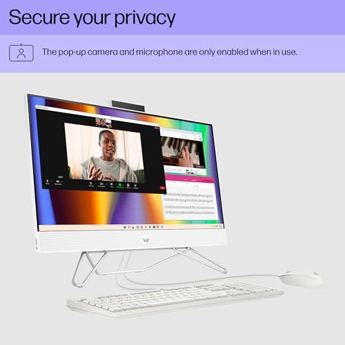 HP HP 24 inch All-in-One Desktop PC, FHD Display, Intel Core i5-1235U, 8 GB SDRAM, 256 GB SSD, Intel UHD Graphics, Windows 11 Home, 24-cb1210 (2024)