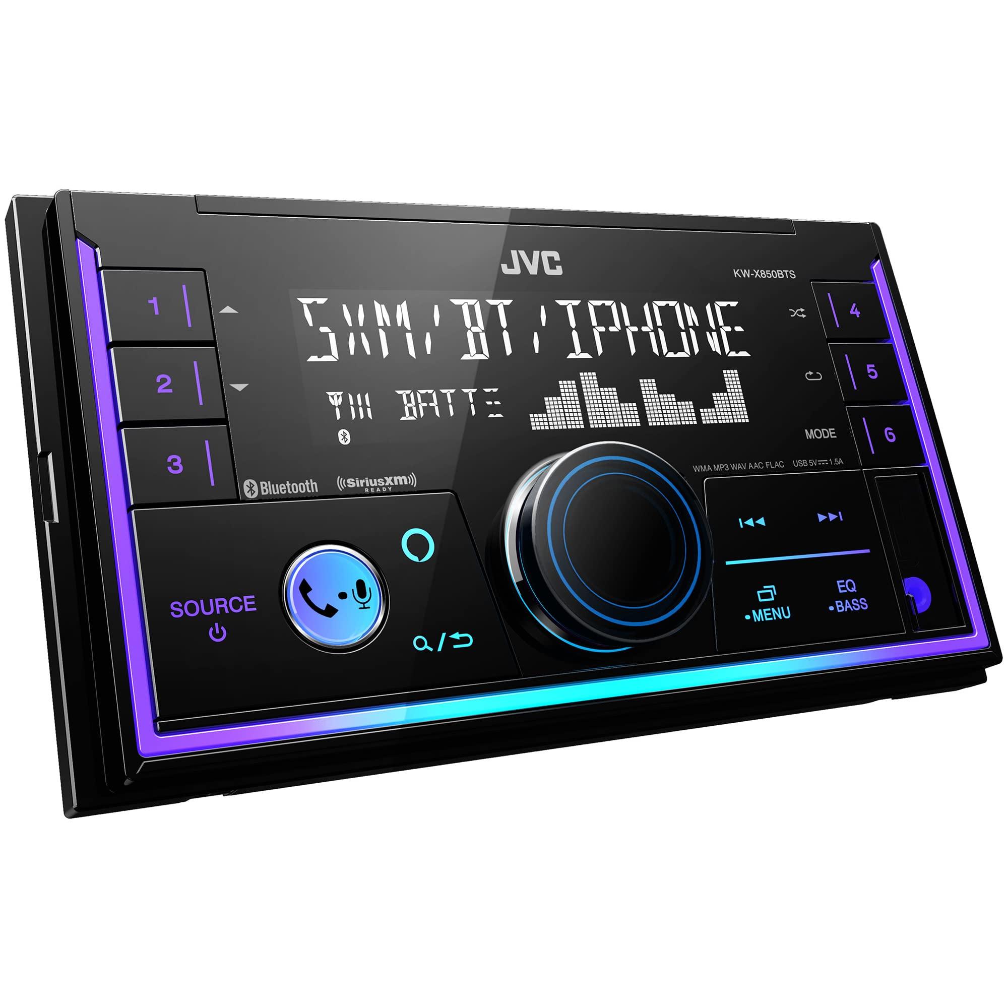 JVC JVC KW-X850BTS Bluetooth Car Stereo Digital Media Receiver with USB Port, AM/FM Radio, MP3 Player, Amazon Alexa, Android, iPhone, Double DIN, 13-Band EQ (Renewed)