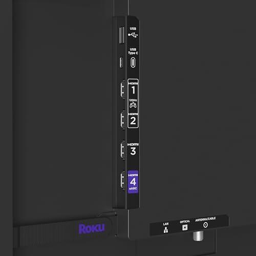 Roku Roku Smart TV 55-Inch Pro Series 4K QLED RokuTV with Backlit Roku Voice Remote Pro, Dolby Vision IQ, 120Hz Refresh Rate Live Local News, Sports, Gaming