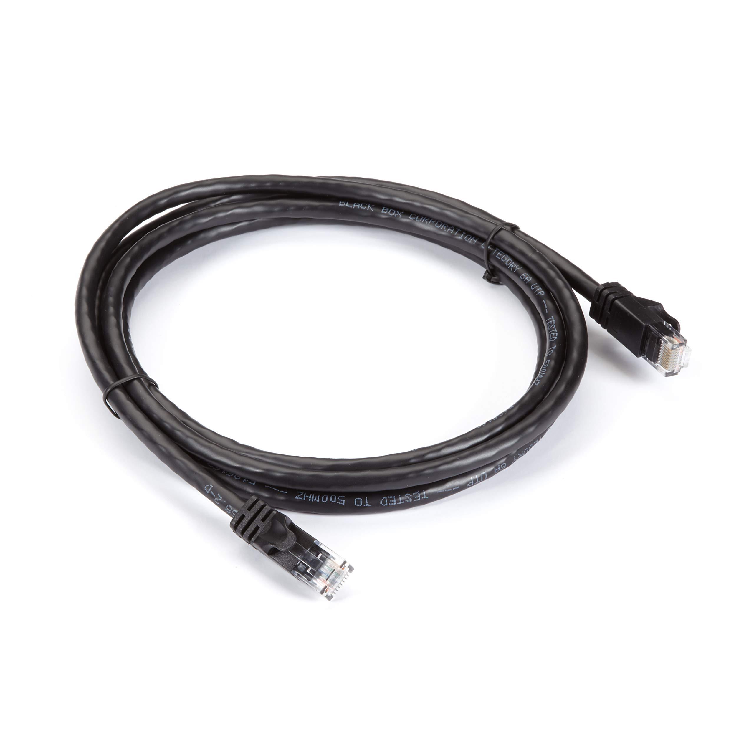 Black Box Black Box CAT6A 500-MHz Slim Molded Snagless Patch Cable UTP cm PVC BK 7FT