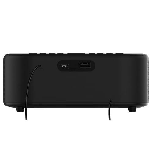 Emerson Emerson CKS8888 6-Watt Smartset Stereo Sound Bluetooth Speaker AM/FM Radio with 7-Color Changing Lights, 1.2 Cyan Display and USB Type-C Charging, Black