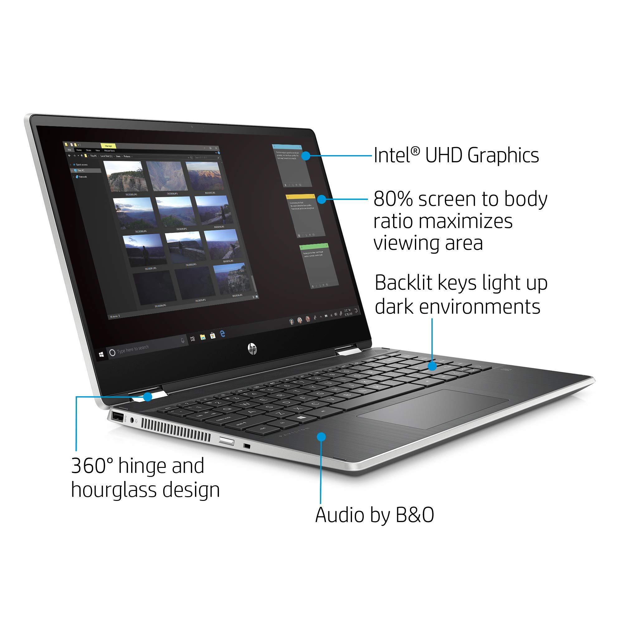 HP HP Pavilion x360 14 Convertible 2-in-1 Laptop, 14 HD Touchscreen Display, Intel Core i5, 8 GB DDR4 RAM, 512 GB SSD Storage, Windows 10 Home, Backlit Keyboard (14-dh2010nr, 2020 Model)