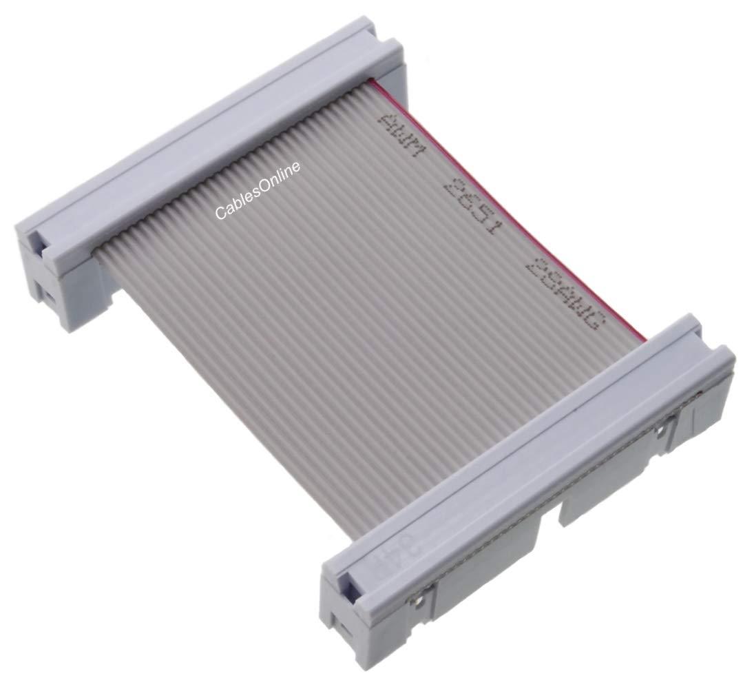 CABLESONLINE.COM ATLANTIC COMPUTERTECH CablesOnline, 2-inches 34-Pin (2x17) 2.54mm-Pitch Male to Male 34-Wire IDC Flat Ribbon Cable, FF-G02