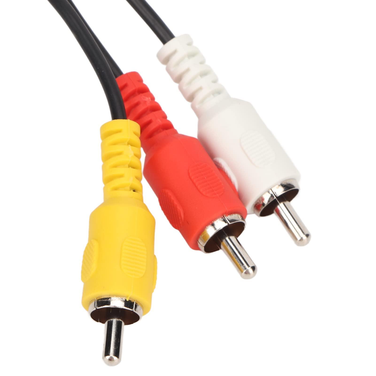 GOWENIC GOWENIC 3 Plug to 9 Pin Mini DIN Plug Extension Cable, 9 Pin DIN Male to 3 Male Video Extender Cable Adapter for DVD, TV, HDTV, VCR s, CD Players, PC Laptop, 5.9ft 1.8M