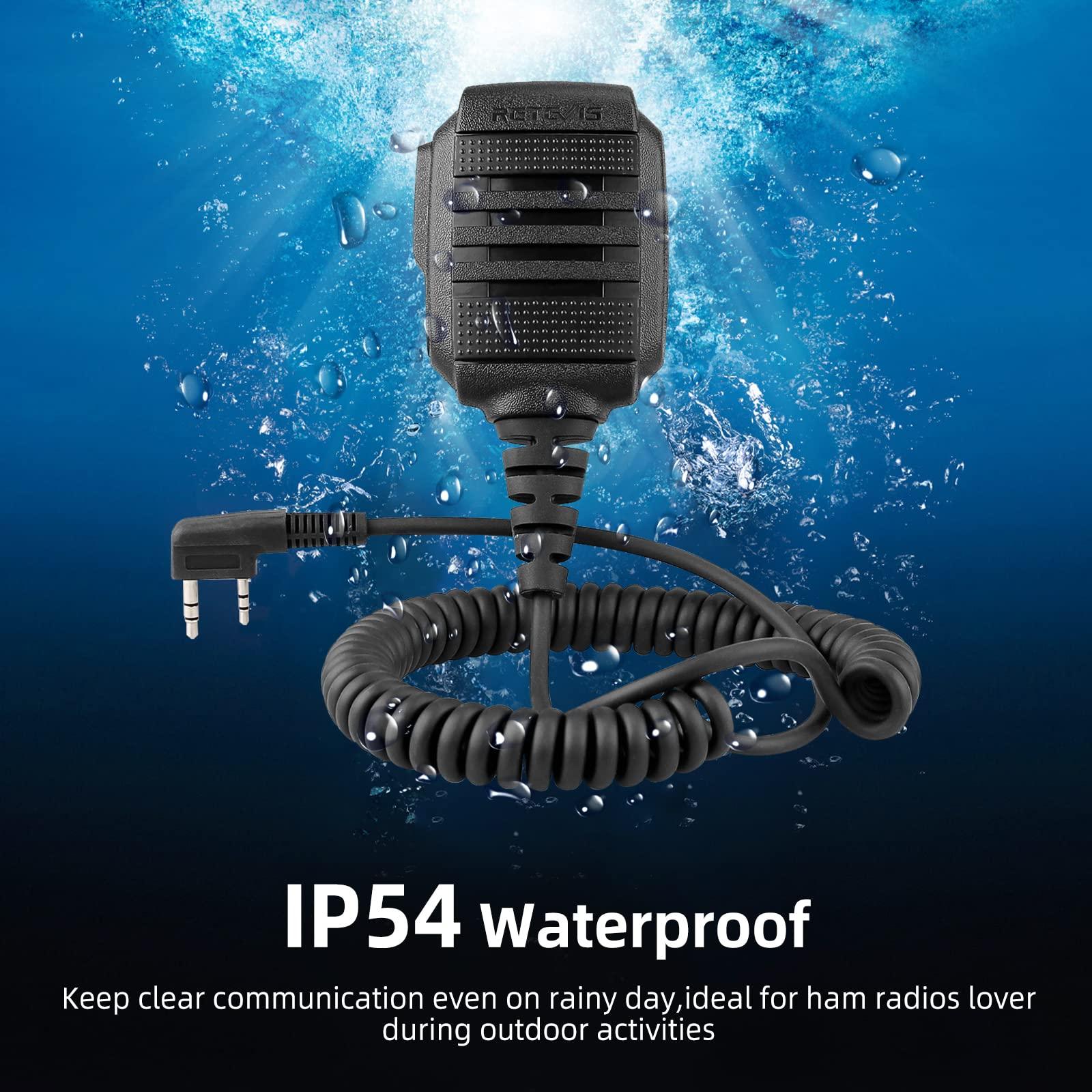 Retevis Retevis RT68 Walkie Talkies Rechargeable (6 Pack) Bundle with IP54 Waterproof Speaker Microphone, Portable Two Way Radios 6 Pack with Six-Way Multi Gang Charger