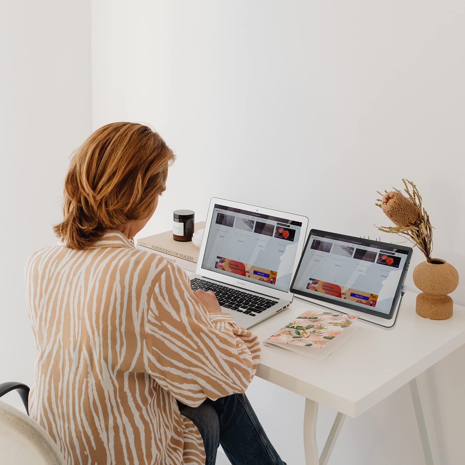 Anvazise Anvazise Laptop Monitor Extender, 11.6/14.1 inch Portable Monitor Dual Screen External Second Monitor 19201080 FHD IPS,USB-C/HDMI,Plug and Play,for Laptop Notebook (11.6 inch)