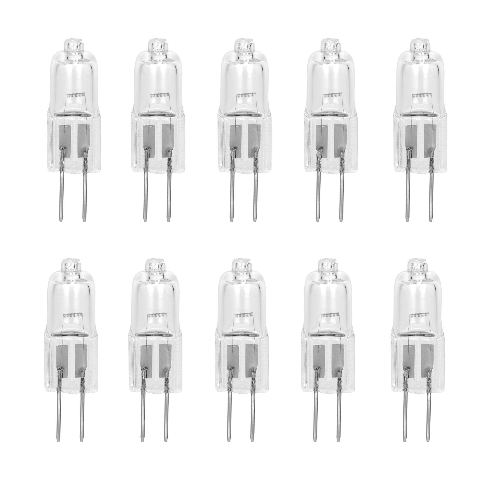12Vmonster G4 Light Bulb 24V CLEAR LENS 20W 35MM Length 24 Volt Heavy Machinery Marine Train Cabin Lighting Replacement Lightbulb JC 24Volt AC DC Capsule Lamp T3 Shape Halogen 250 Lumen Industrial Commercial App