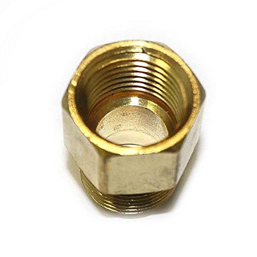 Interstate Pneumatics Interstate Pneumatics FB808 1/2 Inch NPT Male x 1/2 Inch NPT Female Brass Hex Adapter