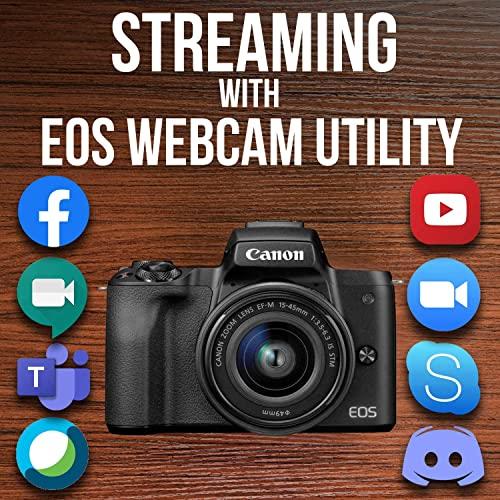 Canon Canon EOS M50 Mirrorless Camera Kit w/EF-M15-45mm and 4K Video (Black) (Renewed)