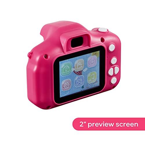 Vivitar Vivitar Kidzcam Camera - Christmas, Birthday Gifts for Boys and Girls, 12 MP HD Camera and Digital Video Recording, Kids Digital Camera Toys for Kids 5 and Up Pink