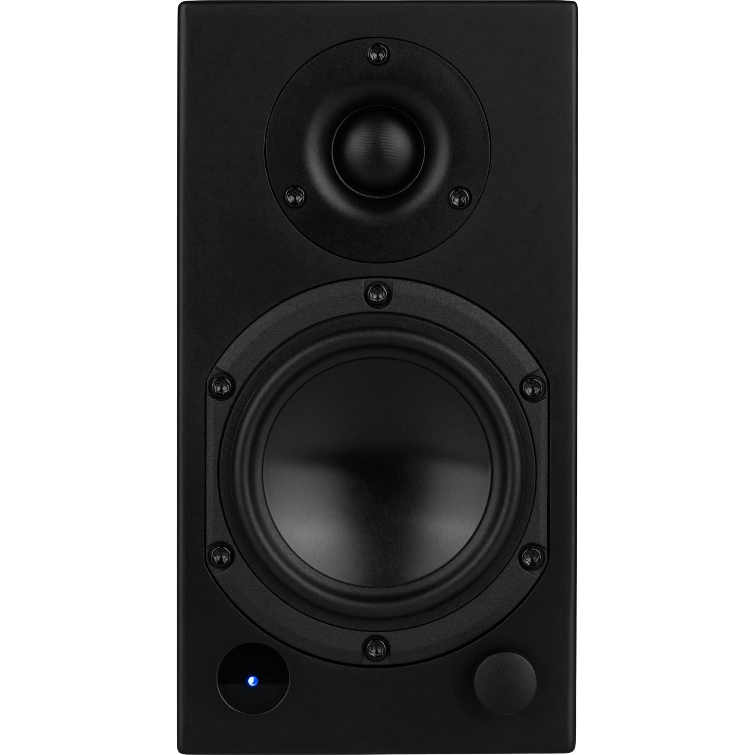 Dayton Audio Dayton Audio M4 Powered Desktop Speakers with Bluetooth and USB DAC | Remote Included | 150W Peak Power | Pair (Black, 4in)