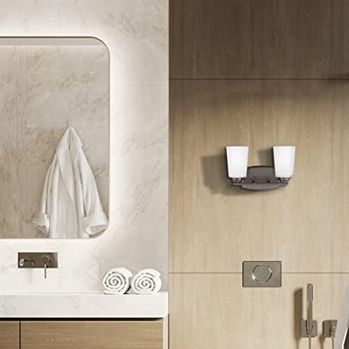 Sea Gull Lighting Sea Gull Lighting Generation 4428902-710 Transitional Two Light Wall/Bath from Seagull-Franport Collection in Bronze/Dark Finish, Burnt Sienna