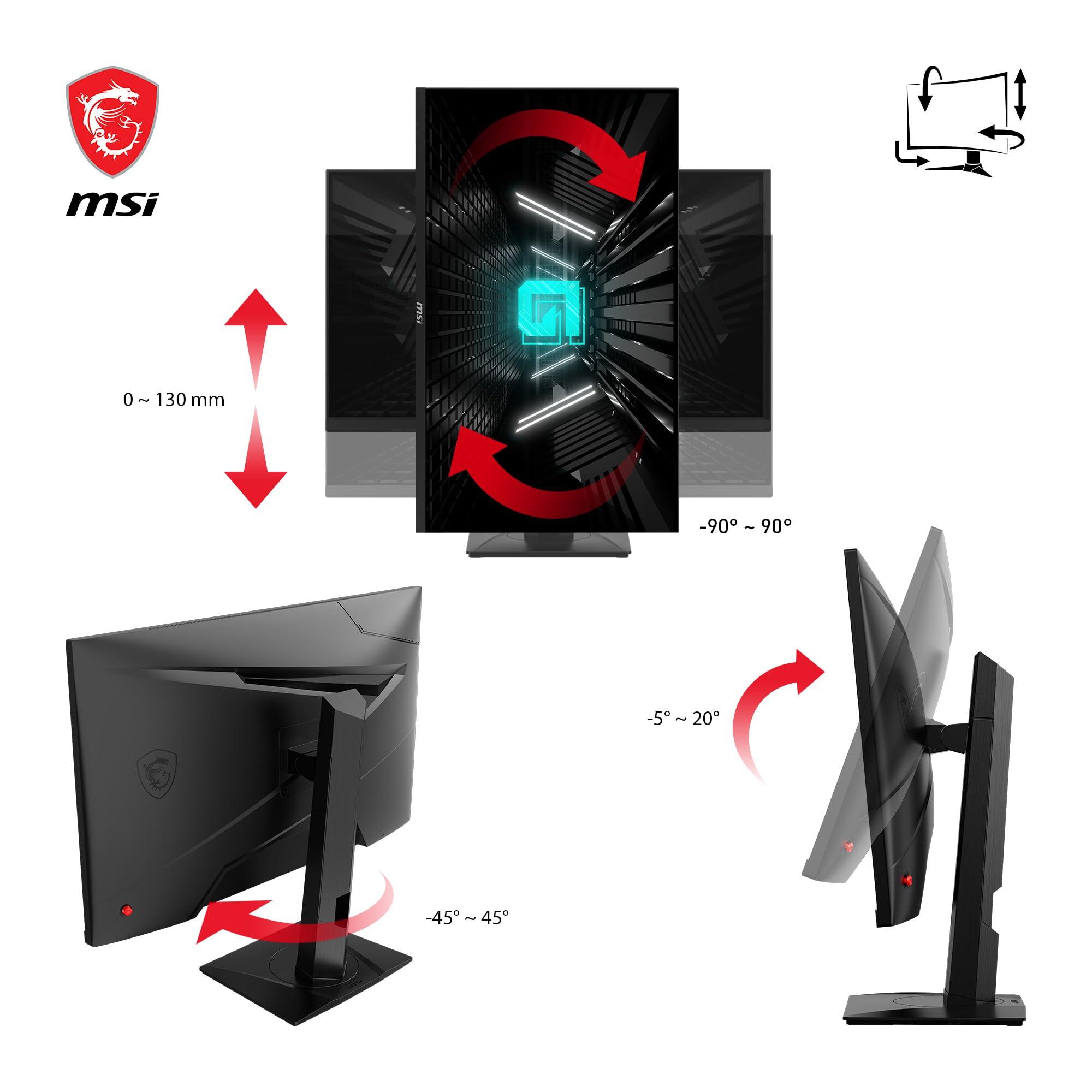 MSI MSI G274QPF-QD, 27" Gaming Monitor, 2560 x 1440(QHD), IPS, 170Hz, FreeSync Premium, HDR400, HDMI, Displayport, USB C, Tilt, Black