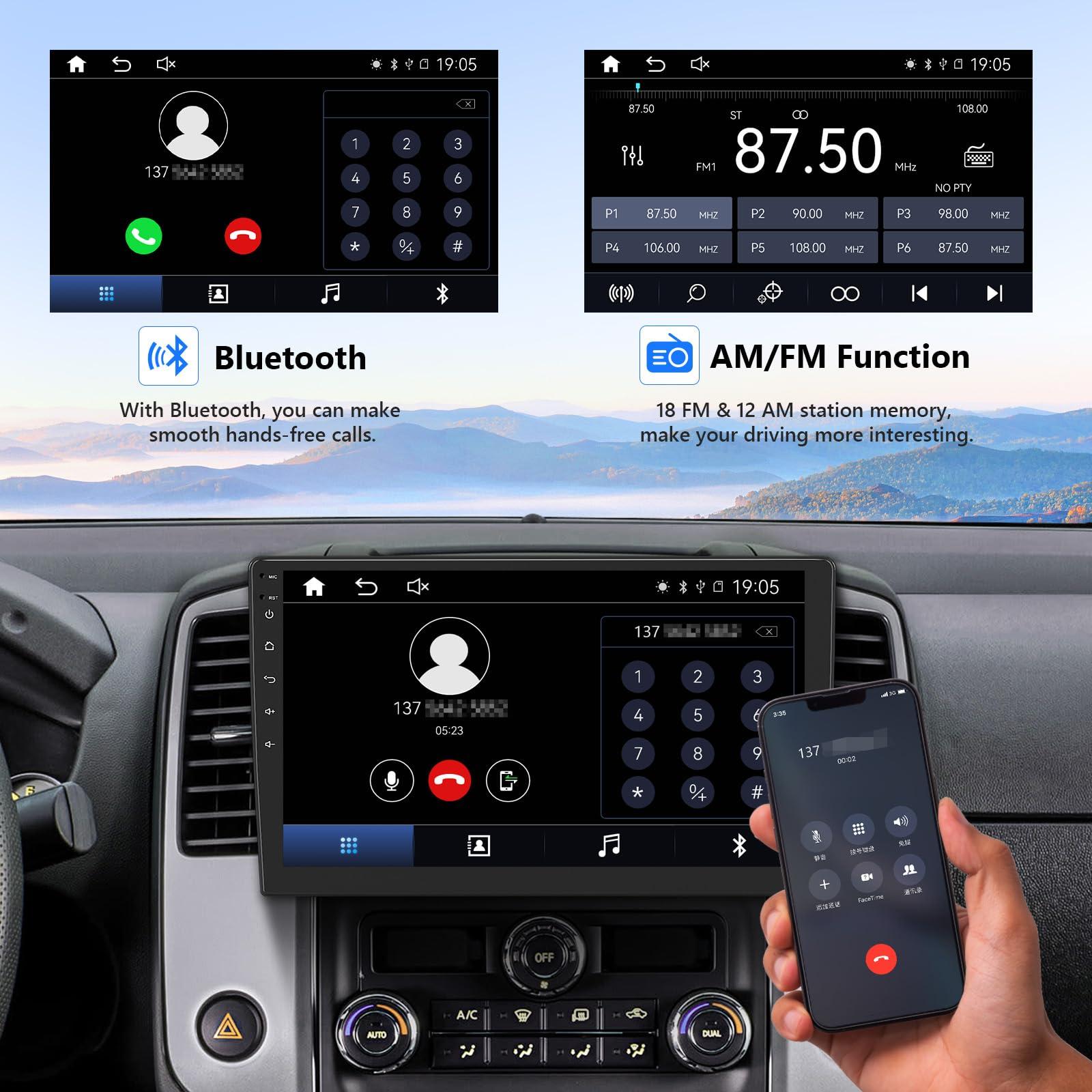 EONON Eonon Double Din Car Stereo Support Wireless Apple CarPlay Double Din Radio,10.1 Inch QLED Android Auto Double Din Stereo Support Type-C USB Quick Charge-X3PLUS