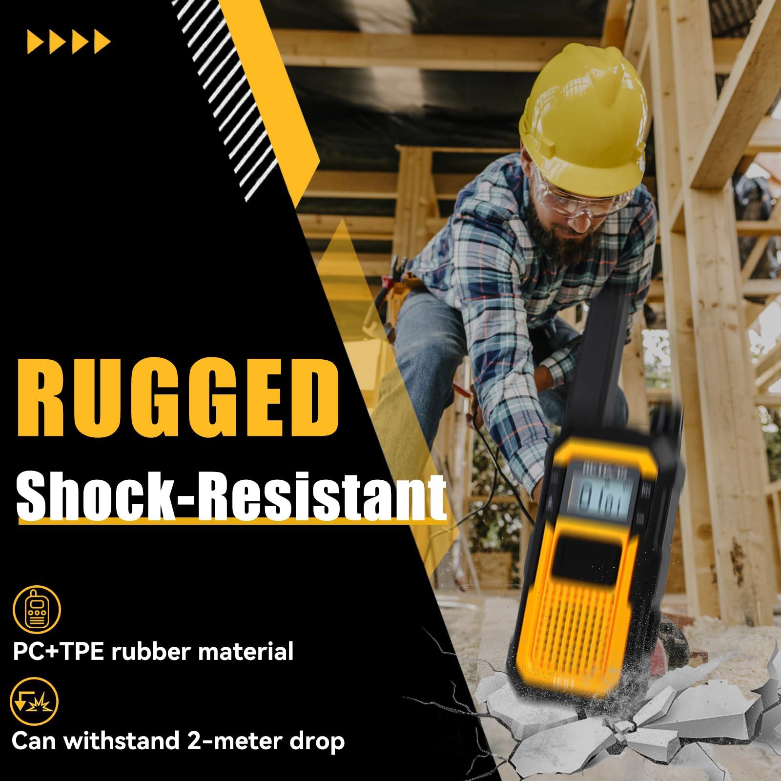 Retevis Retevis RB48 Heavy Duty Waterproof Walkie Talkies(10 Pack) Bundle with RB47 Radios Walkie Talkies, Waterproof Version RT22(10 Pack), for Construction Business