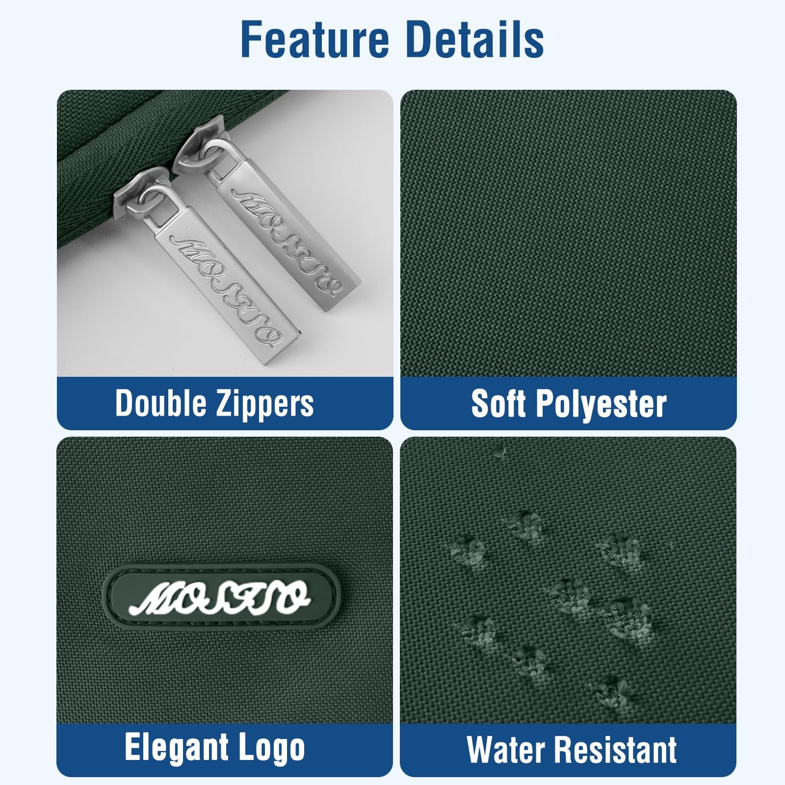 MOSISO MOSISO Laptop Case 13 inch, 13 inch Laptop Sleeve Compatible with MacBook Air M4 M3 M2 M1 2025-2018 / Pro M2 M1 2025-2016, Polyester Vertical Computer Sleeve Bag with Pocket, Midnight Green