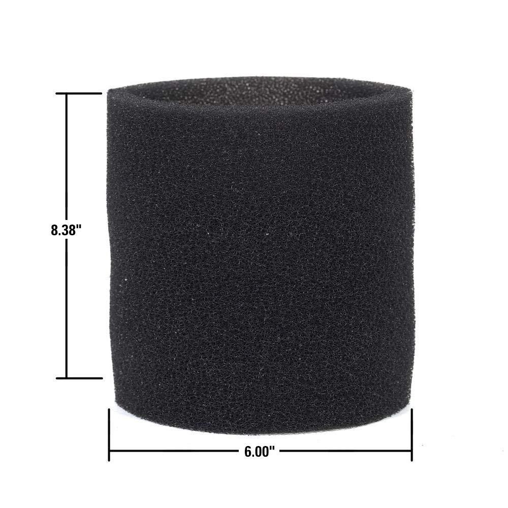 WORKSHOP Wet/Dry Vacs MULTI FIT Wet Vac Filter VF2001 Washable and Reusable Foam Sleeve Wet/Dry Vacuum Replacement Shop Vac Filter for Most 5 Gallon and Larger Shop Vac Branded Vacuum Cleaners