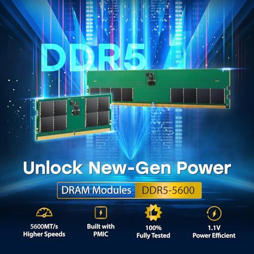 Transcend Transcend 16GB DDR5 5600 U-DIMM 1Rx8 1.1V, RAM, Desktop Memory Module - JM5600ALE-16G