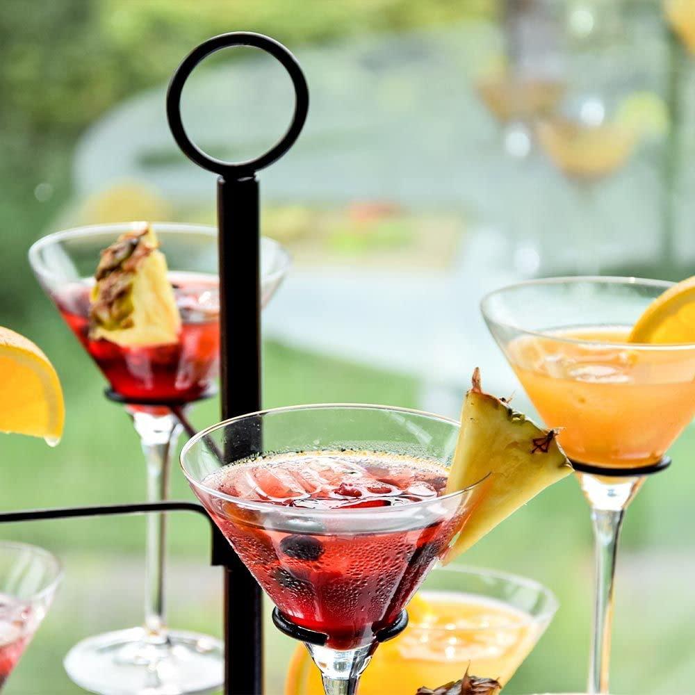 mikamax mikamax Cocktail Tree Stand - Expandable - Gin Tree - Champagne Stand - Party Supplies - Cocktail Party - 12 Arms - 55,5 Centimeter - Excluding Glasses