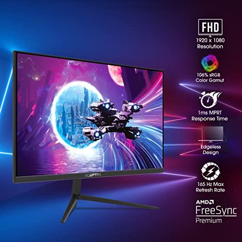 Sceptre Sceptre 25" Gaming Monitor 1920 x 1080p up to 165Hz 1ms AMD FreeSync Premium HDMI x3 DisplayPort Build-in Speakers, 106% sRGB Machine Black (E255B-FWD168)