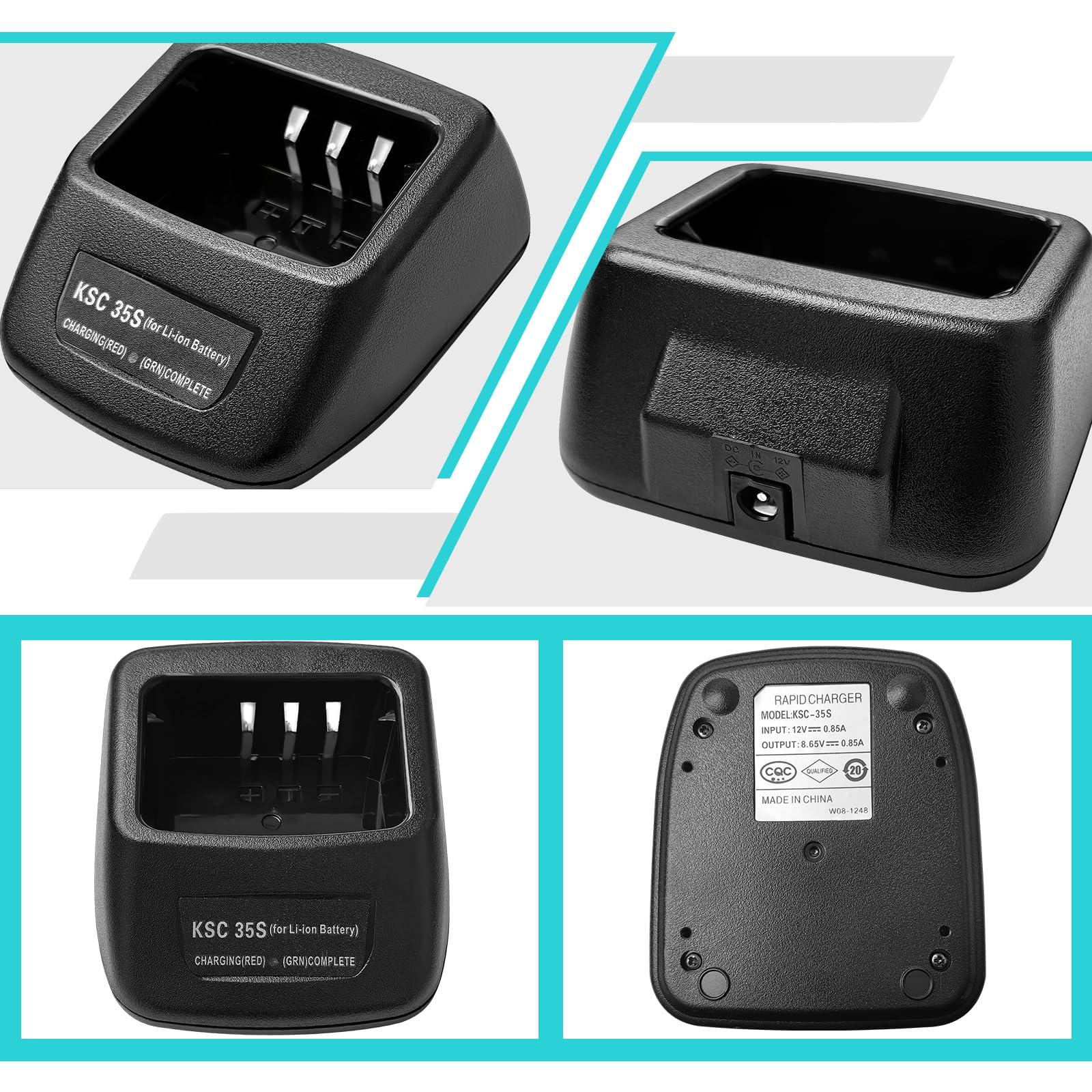Kokorasa for Kenwood KNB-45L KSC-35S Rapid Charger fit for TK-3000 TK-3400 TK-2402V TK-2200 TK-2200L TK-2206 TK-2202 TK-2207 TK-2207G TK-3200 TK-3200L TH-K20 TH-K20A TK-2000 Charger KNB-63L KNB-65L (1)