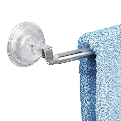 iDesign iDesign Reo Metal Power Lock Suction Towel Bar Rack for Bathroom, Kitchen Use, 1.75" x 17.5" x 3.25"