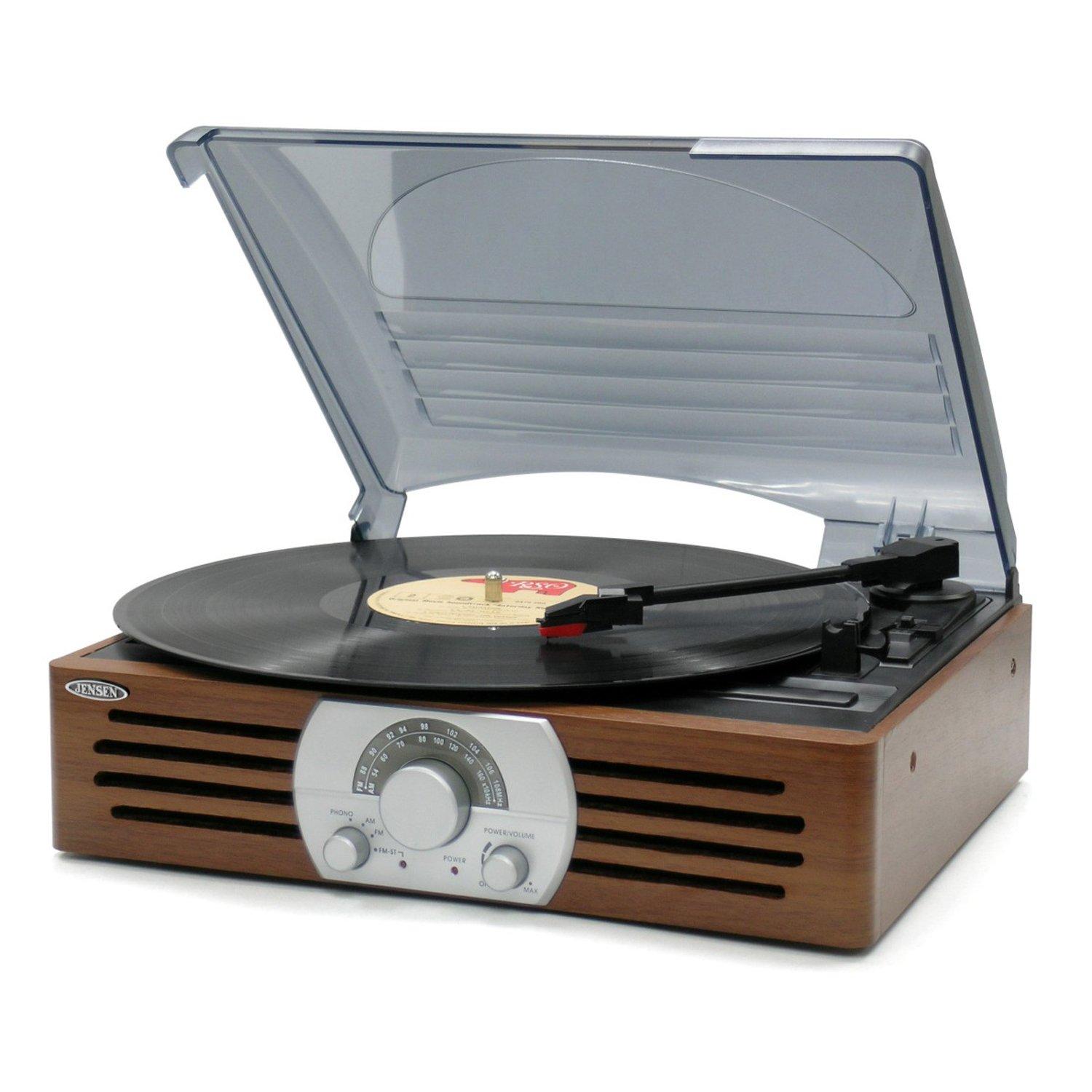 Jensen Jensen JTA-222 3-Speed Turntable, case