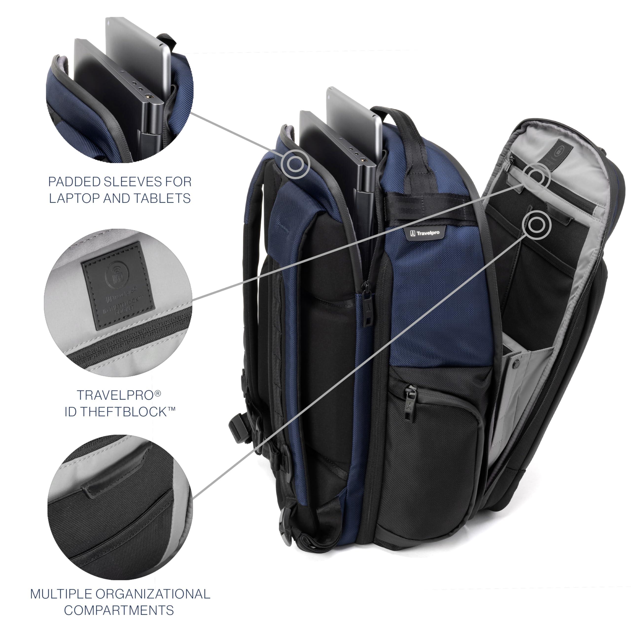 Travelpro Travelpro Altitude Large Expandable Travel Laptop Backpack 30-36L, 16 Inch Laptop, Water Resistant, Work, Business, Men and Women, Aviator Navy