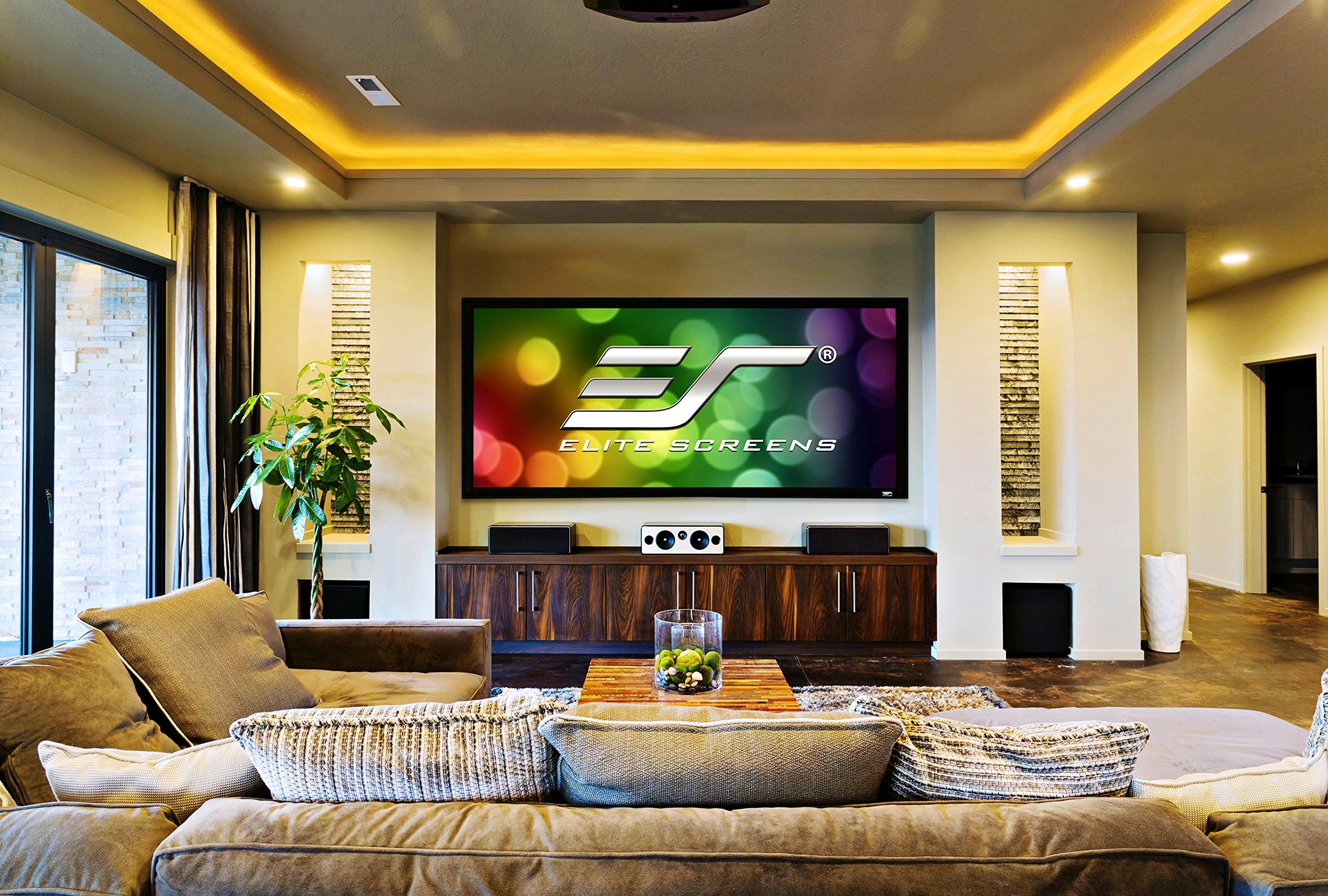Elite Screens Elite Screens Sable Frame 2, 100-Inch Fixed Frame Projector Screen, 16:9 8K/4K Ultra HD & Active 3D Ready, ISF-Certified Material, Ideal for Home Theater, Office, and Indoor Presentations, ER100WH2