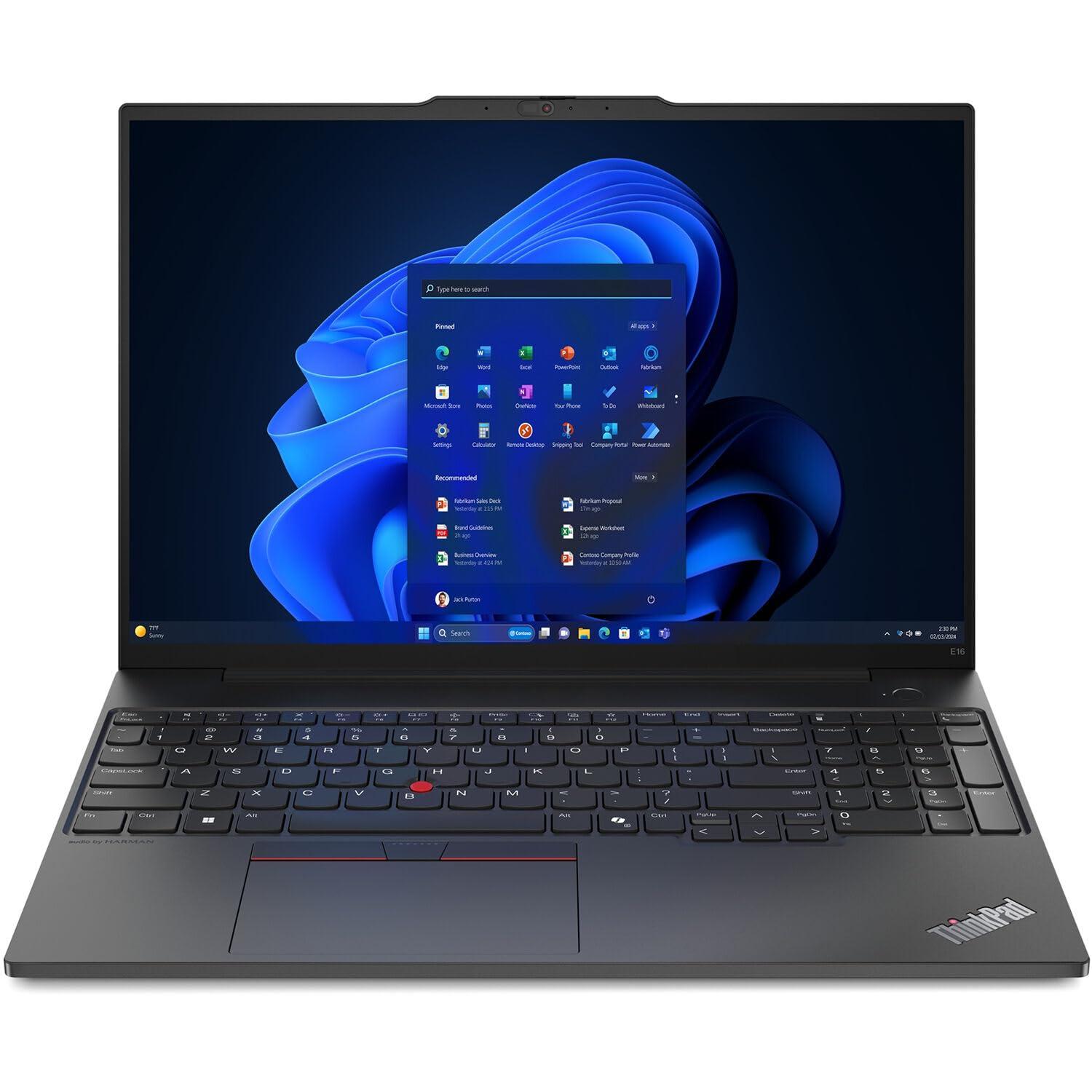 Lenovo Lenovo Thinkpad E16 Gen 2 Business Laptop 16.0" IPS WUXGA Display (AMD Ryzen 5 7535U, 32GB DDR5, 256GB PCIe SSD, Backlit KYB, Fingerprint, WiFi 6E, BT 5.3, Win 11 Pro) w/DKZ Hub