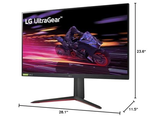 LG LG 32GP750-B 32 Inch QHD (2560 x 1440) IPS UltraGear Gaming Monitor with 1ms (GtG) and 165Hz Refresh Rate, NVIDIA G-SYNC Compatible with AMD FreeSync Premium, Tilt/Height/Pivot Adjustable - Black