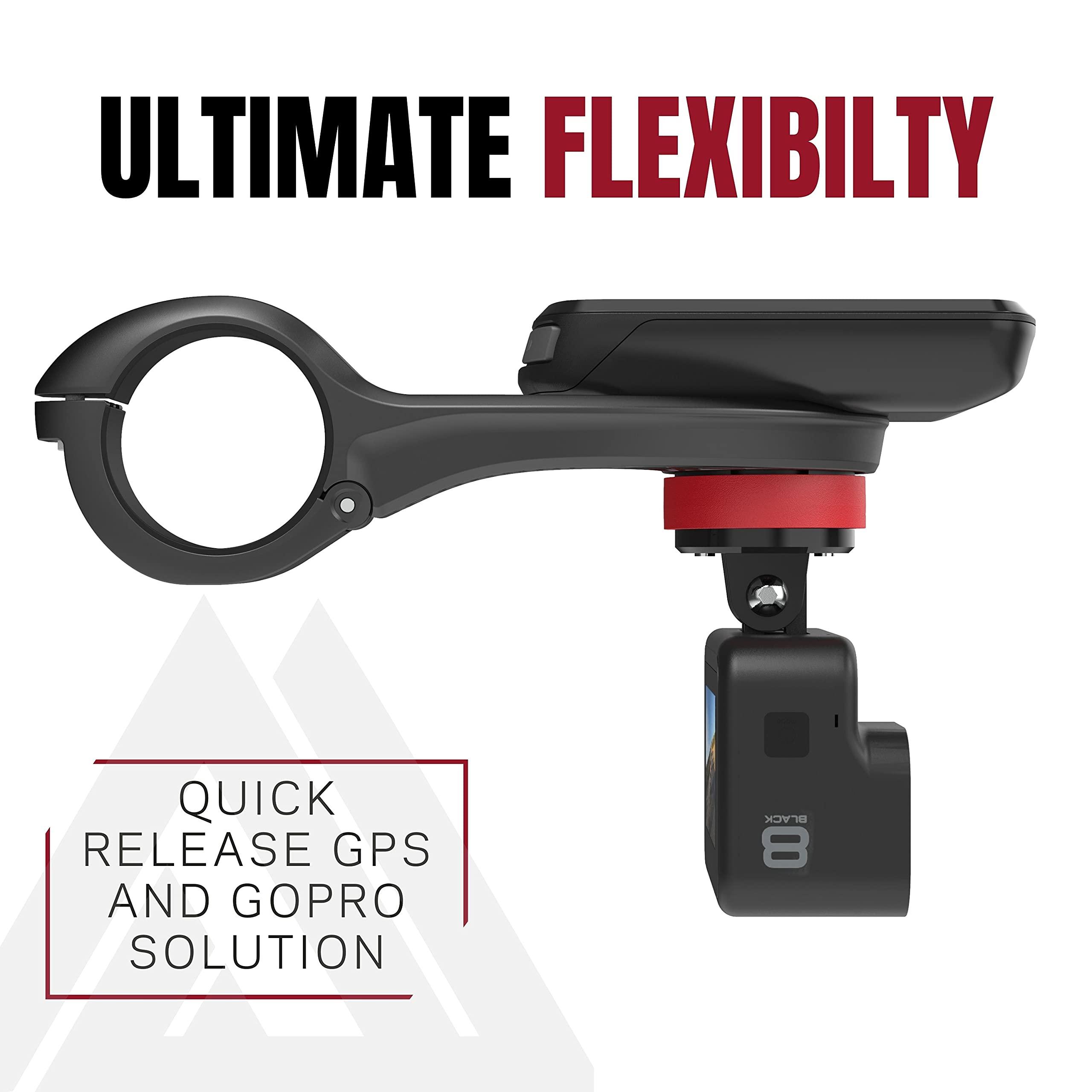 KOM Cycling KOM Cycling Quick Release Stem Mount and KOM Cycling CM06 Quick Release GoPro Computer Mount for Wahoo and Garmin Bike Computers Bundle